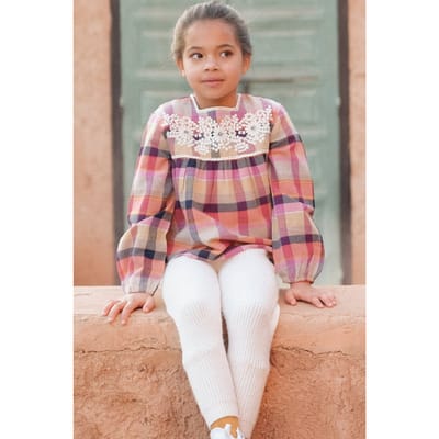 Louise Misha Blouse Carmila Fuchsia Tartan Roads Size: 9M | Shirts Outlet | Unisex |
