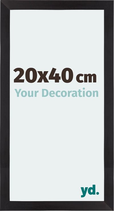 Your Decoration - Fotolijst 20x40 cm - MDF - Zwart Houtnerf - Mura