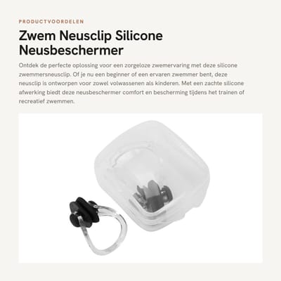 Dailygoods- Neusclip Anti Snurk - Neusclip Zwemmen - Neusclips - Silicone - 2 Stuks - Inclusief Doos - Neusbescherming