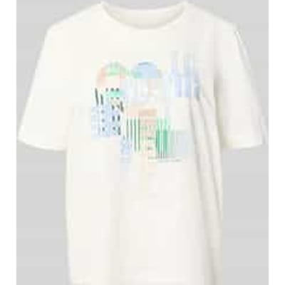 T-shirt met motiefprint en pailletten
