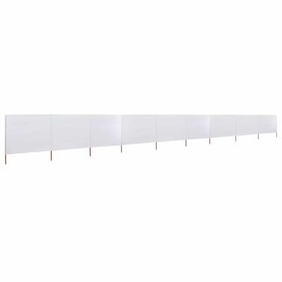 vidaXL - Windscherm - 9-panelen - 1200x160 - cm - stof - zandwit