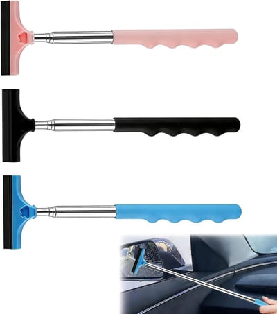 3 stuks intrekbare zijspiegelwissers, mini-ruitenwisser voor de auto, draagbare raamwisser voor de auto, uittrekbaar - ShopVlot