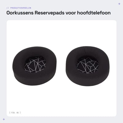 Dailygoods- Oorkussens voor hoofdtelefoon - Verbeterde geluidskwaliteit - Eenvoudige installatie - Compatibel met 3/5/7 - Zwarte oorkussens - Zeer elastische reservepads - Hoofdtelefoonpads