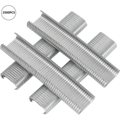2500 pièces Type C 8mm Clôture Animale Anneau Cage à Porcs Coussin de Canapé Cage Ensemble Clou M white