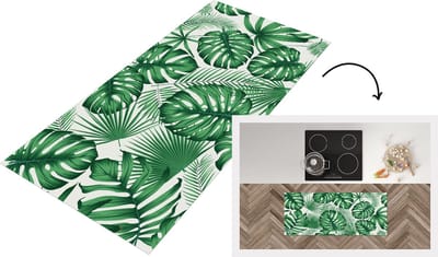 Keukenloper - Loper keuken - Tropisch - Jungle - Bladeren - 120x50 cm - Keukenloper vinyl