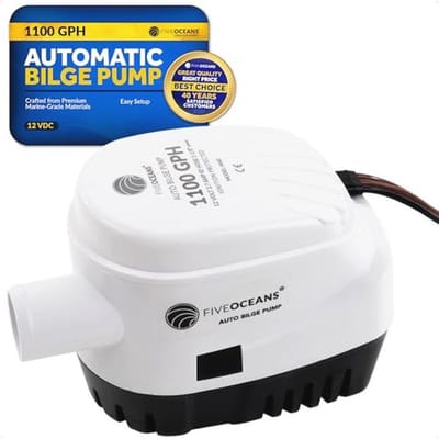 Automatische Lenspomp voor Boten - 1100 GPH, 12 Volt, Eenvoudige Installatie