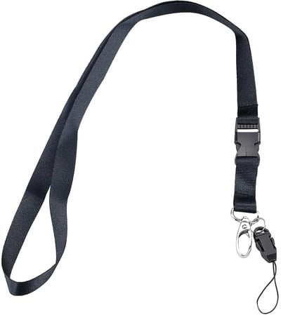 Dailygoods- Omhangkoord Zacht Polyestermateriaal - Afneembare Gesp - Sleutelhanger - ID-kaarthouder - Telefoonhanger - Comfortabel en Multifunctioneel - Sleutelband