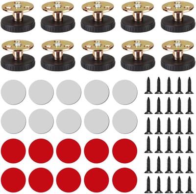 Dailygoods- Meubelpoten Verstelbaar 24-40 mm - Set van 10 - Dempingspads - Montageaccessoires - Geschikt voor Tafels/Kasten