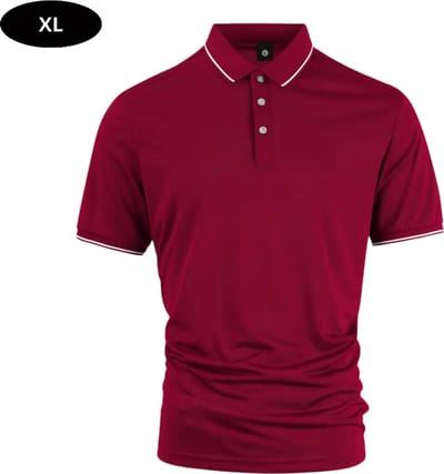 Livano Golf Shirt Heren - T-shirt - Golfkleding - Golfen - Golf Accessoires - Polo Shirt - Rood - Maat XL