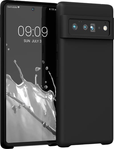 kwmobile telefoonhoesje geschikt voor Google Pixel 6 Pro - Hoesje met siliconen coating - Smartphone case in zwart
