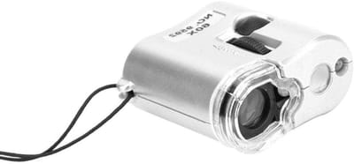 Mini Pocket Microscoop Loupe 60X Opvouwbare Loep Vergrootglas met LED-licht, UV-lamp - Handig voor Sieraden, Munten en Edelstenen