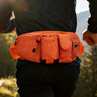 Heuptasje voor sport - Sportriem - Actieve levensstijl - Efficiënte ventilatie - 45 x 16.4 cm - Oranje