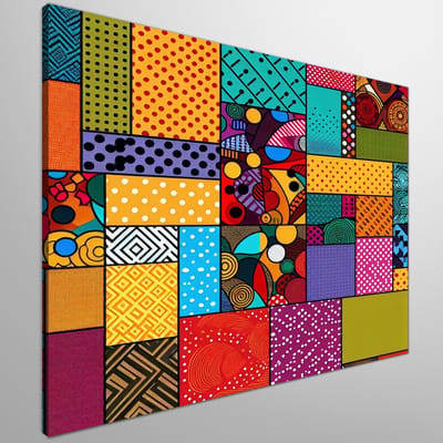 Pop art dikke dames schilderij | Dikke dames kleurrijk en expressief vereeuwigd in moderne pop art | Kunst - 20x20 centimeter op Canvas | Foto op Canvas