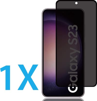 Screenprotector Geschikt Voor: Samsung Galaxy S23 - Privacy Full Screenprotector 1x - screen protector - volledige glas - bescherming - beschermglas - Anti Spy - ZT Accessoires