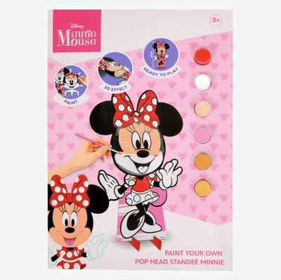 Disney 3D Verf op Nummer - Thema: Minnie Mouse - Schilderen & Knutselen - Cadeau voor Jongens en Meisjes - Inclusief Kwast & Verf - Hoge Kwaliteit - Knutselset - Knutselen & Schilderen - Tekenen - 3D Effect - Creatief Speelgoed - 3D Schilderen