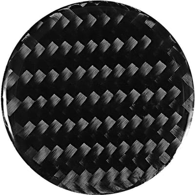 Dailygoods- Knop van Koolstofvezel - Medium Bediening - Decoratie voor A3/A4 8V 2014-2019 - Zelfklevend - Duurzaam - Glanzend Geometrisch Oppervlak - Bedieningsknop