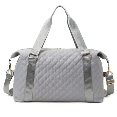 Weekendtas Dames Grijs - Sporttas met Schoenenvak & Nat Vak - Handbagage 40x30x20 - Fitness & Reistas - Sjtoer®