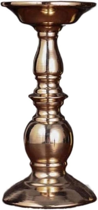 Kandelaar Houder - Kaarsenstandaard Ornament - Woondecoratie Bruiloft - Duurzaam Ijzer Materiaal - Maat L - Brons
