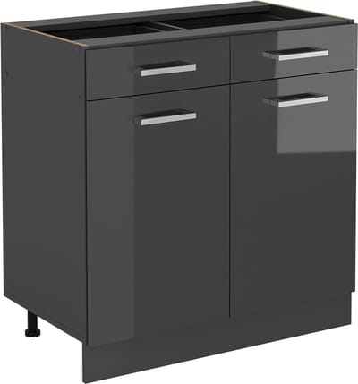 Vicco R-Line Keukenonderkast – 80 cm zonder werkblad Antraciet Hoogglans