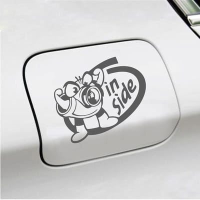Bumpersticker - Turbo Inside - 12 X 15 - Antraciet