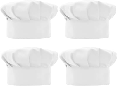 Witte katoenen koksmutsen voor kinderen, perfect voor koken, bakken en feestjes