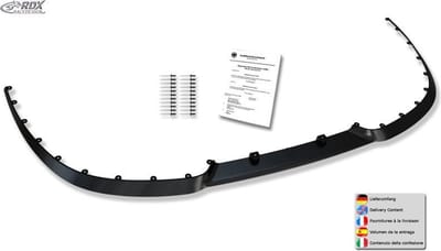 RDX Racedesign RDX Universele Cup 2.0 Voorspoilerlip - Flexibel - Zwart (PU)