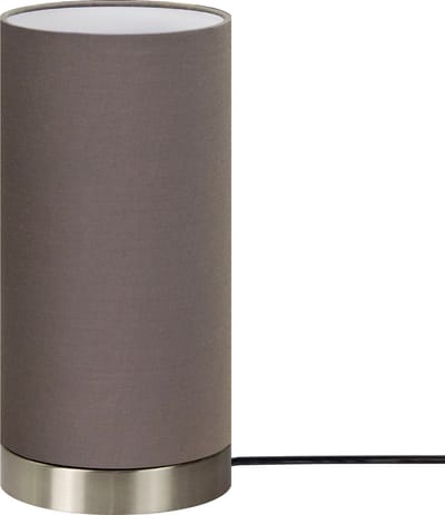 Trango Bedlamp 2018-09B *BROWNIE* Tafellamp met stoffen kap in bruin met 1x E14 lamphouder incl. 180cm voedingskabel met AAN/UIT-schakelaar , vensterbanklamp, Office tafellamp