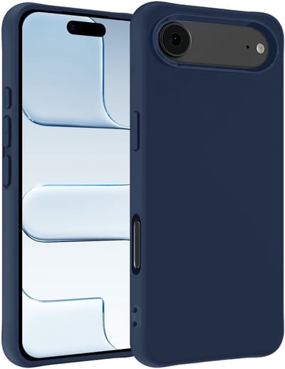 Hoesje - Geschikt voor Apple iPhone Air - Sterk & Shockproof - Siliconen Case - Hoes Cover - Telefoonhoes - Donkerblauw