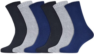 Badstof sokken | Thermosokken | Merk: Heatbooster | Kleur: Blauw Grijs | Maat: 39-42/ 43-46 | 6 Paar