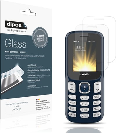 dipos – 2x Matte Pantserfolie geschikt voor Lava A3 Torch | 9H Screenprotector
