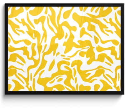 Poster in lijst - Fotolijst 70x50 cm - Posters - Vormen - Wit - Abstract - Posterlijst zwart - Decoratie - Wanddecoratie woonkamer - Muurdecoratie slaapkamer