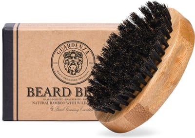Guardenza Baardborstel - Bamboehout - brengt jouw baard in model - stimuleert baardgroei