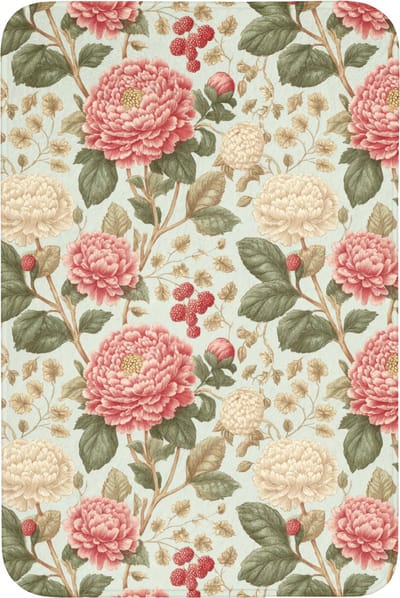 Badmat 60x90 cm - Antislip - Klassiek - Botanisch - Veelkleurig - Badmatten voor badkamer - Badkamermat - Douchemat - Badkamer mat