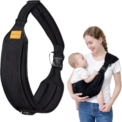 Heupdrager Baby - Draagdoek Zwart - Veilig Dragen - Ergonomisch Ontwerp - Tot 20 kg - Zwart