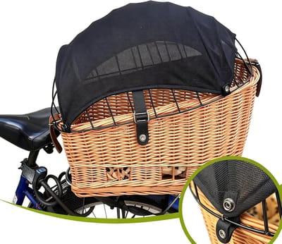 Thijox - Zonnezeil voor hondenfietsmand en fietsmand - Beschermend doek, UV-bestendig, Waterafstotend, 1 stuk, Perfect voor Fietsen, Wandelen, Tuin en