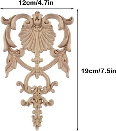 Ornamenten voor meubels - Vintage decoratie houten sculptuur applicatie onbeschilderd