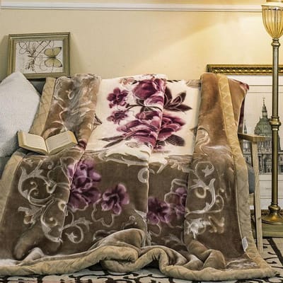 Dubbellaags Raschel Nerts Deken 4,5 kg Queen Size Kunstbont Verzwaard Pluizig Warm Plaid Super Zacht Lente Herfst Bed Deken 200X230CM(78X90Inch)