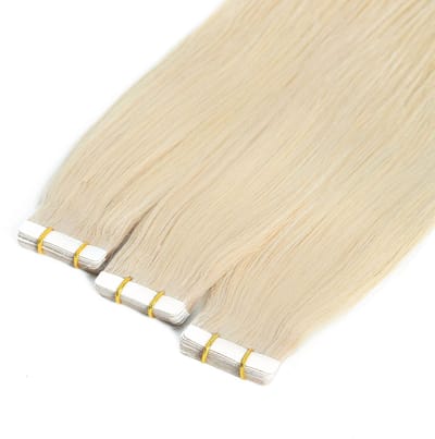hair2heart Premium Tape Extensions Echt haar glad - 10 tapes 2,5 g 40 cm 10/1 lichtblond as