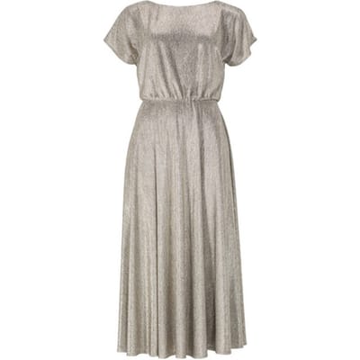 Cocktailjurk in glanzende look