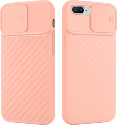 Cadorabo Hoesje geschikt voor Apple iPhone 7 PLUS / 7S PLUS / 8 PLUS in Mat Roze - Beschermhoes van flexibel TPU-silicone en met camerabescherming Case Cover Etui