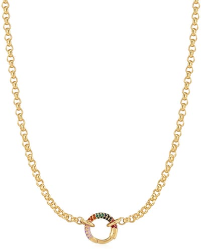 Ania Haie AH N048-07G Pop Charms Dames Ketting - Collier - Sieraad - Schakelketting - Zilver - Goudkleurig - 925 Zilver - Jasseron