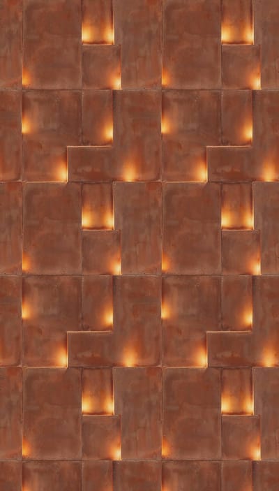 Fotobehang Profhome 790159-GU vliesbehang hardvinyl warmdruk in reliëf licht gestructureerd 3D mat bruin goudgeel oranje 1,59 m x 2,8 m
