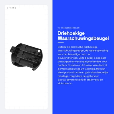 Dailygoods- Waarschuwingsbeugel Vervanging voor Benz C/E-Klasse - Bevestigingsbeugel - Duurzaam Materiaal - Hoge Sterkte - Slijtvast - Perfecte Stabiliteit - Gevarendriehoek