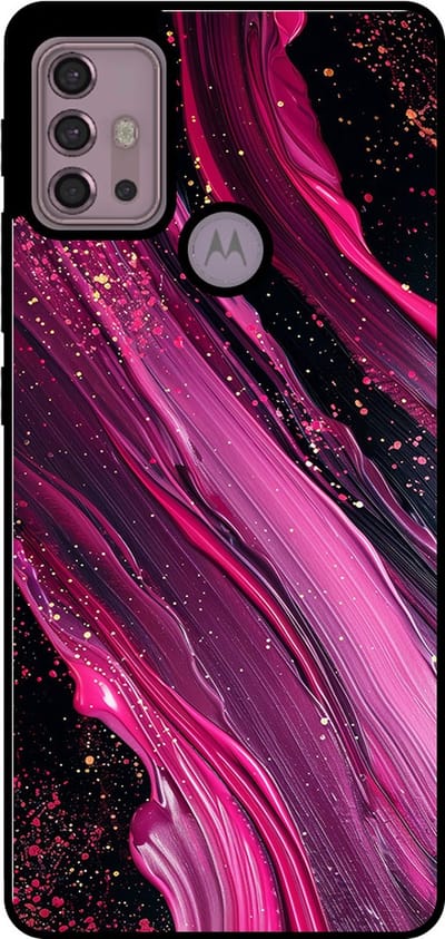 Smartphonica Telefoonhoesje Geschikt voor Motorola Moto G20 / G30 met marmer opdruk - TPU backcover case marble design - Paars Roze geschikt voor Motorola Moto G20;Motorola Moto G30