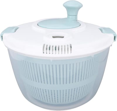 Salade Spinner - Groente Droger - Keuken Werkzaamheden - Handmatig Roterend Mechanisme - 5L Capaciteit - Blauw