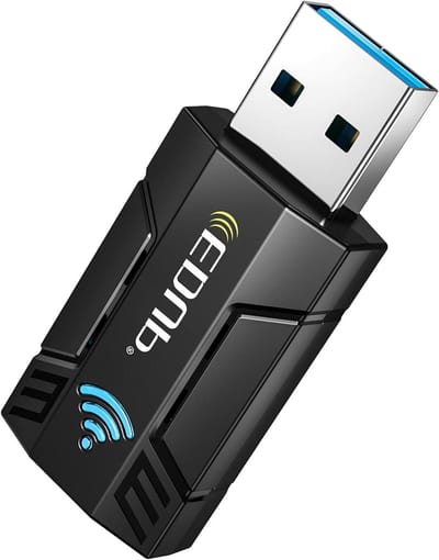 Draadloze WiFi Adapter - Netwerkkaart USB - Snelle Internetverbinding - Dual Band AC1300 - USB 3.0 - Zwart