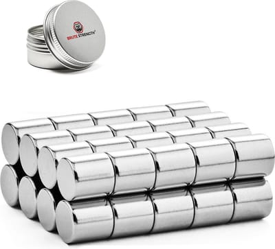 Brute Strength - Super sterke magneten - Rond - 10 x 10 mm - 40 stuks - Neodymium magneet sterk - Neodymium magneet sterk - Voor koelkast - whiteboard