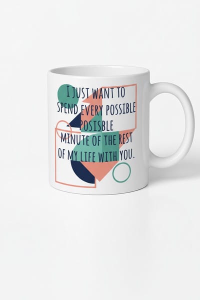 Liefdesmok Geometrisch Design - "Elke Minuut Met Jou" - Romantisch Cadeau