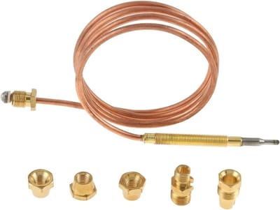 Universele Thermokoppel Set - Gas Klep Onderdeel - Apparaat Reparatie - Vijf Vaste Onderdelen - 90 cm - Zwart