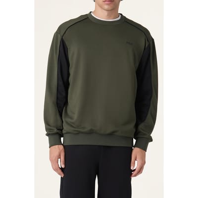 FILA Rivoli Loose Blocked Crewneck Sweatshirt Black Größe: S | Pullover Outlet | Herren | Schwarz